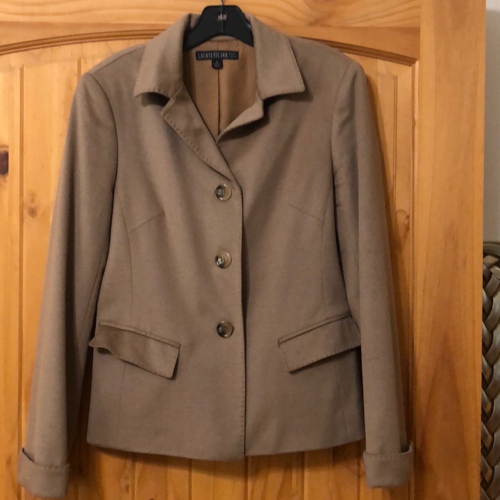 Lafayette 148 New York Camel Color Tailored Jacket
